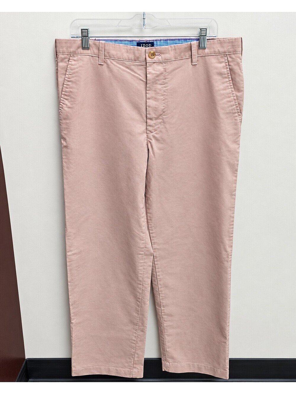 IZOD Men’s Chino Pants 36x32 Straight Fit Dusty Pink Pants